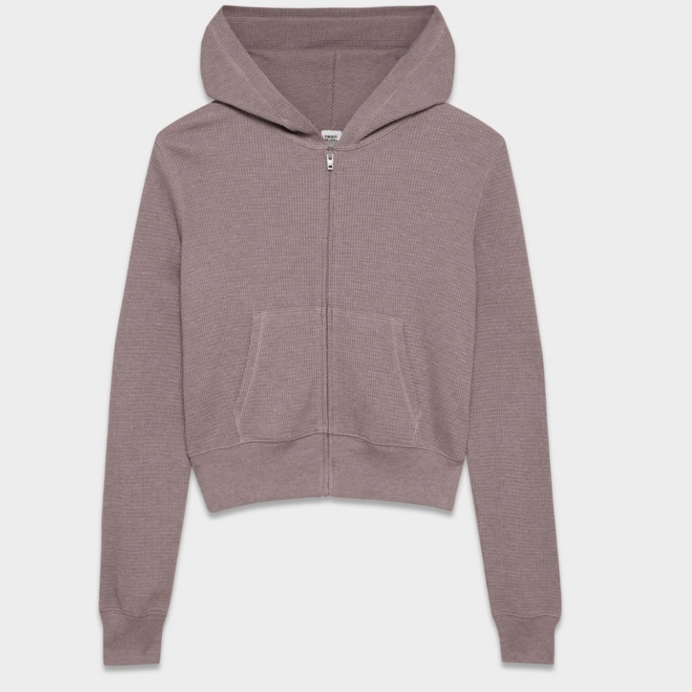 Aritzia TNA Waffle Zip up hoodie sweater